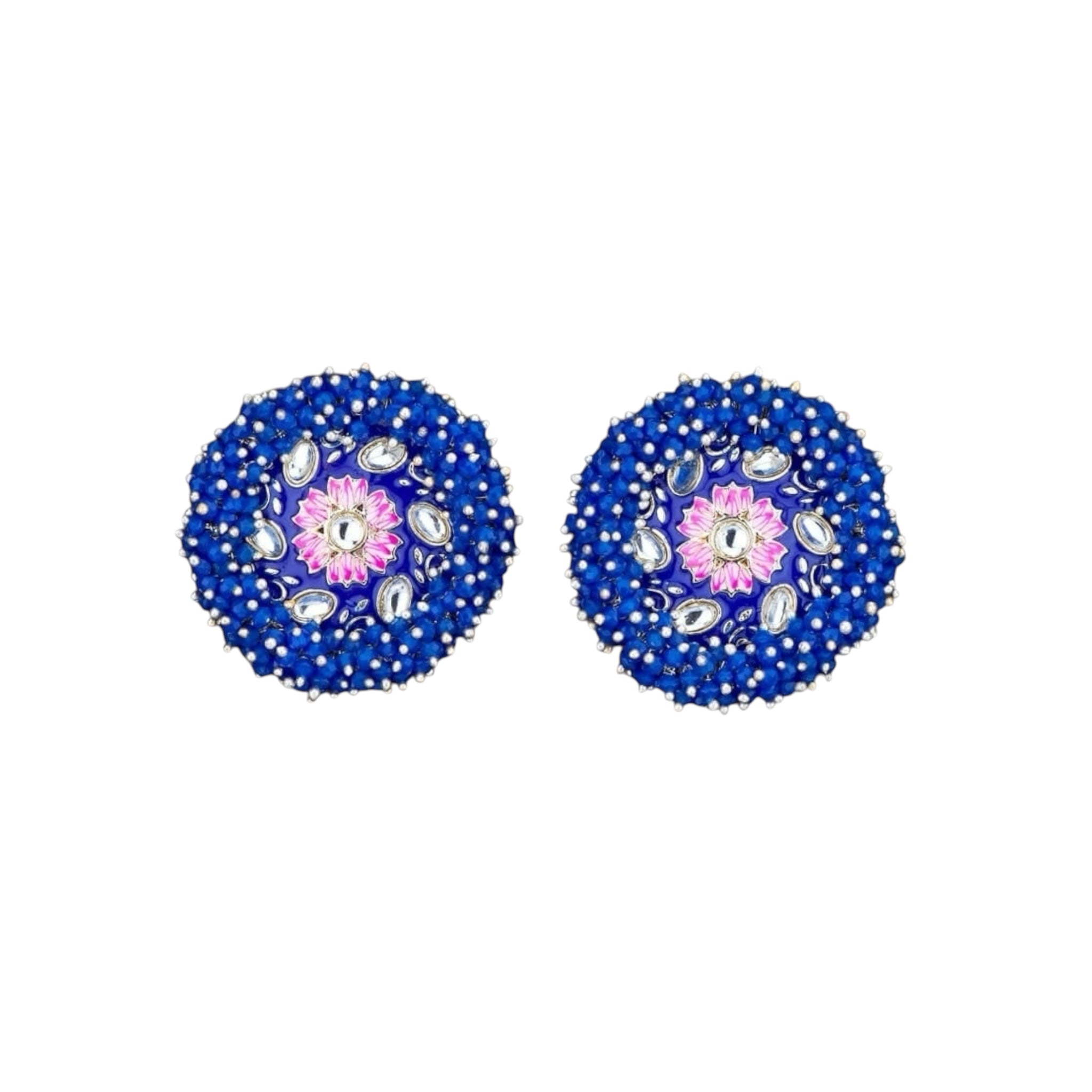 Lavish Giftz Gold Plated Indo Western Meenakari Stud Earrings