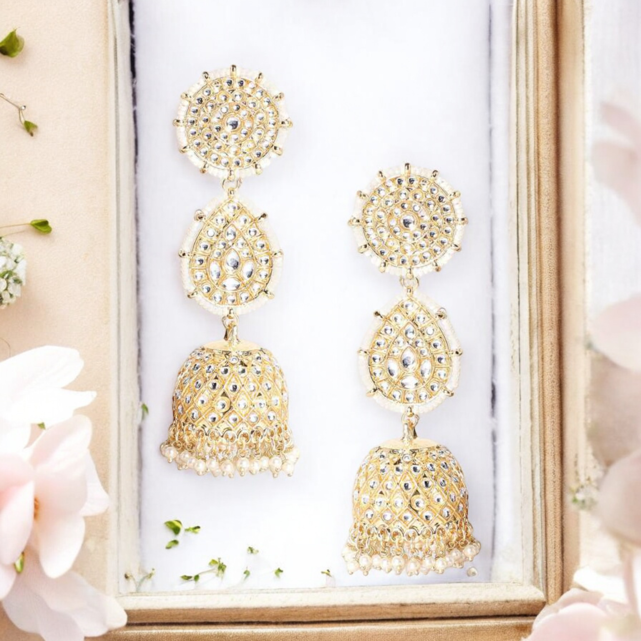 Lavish Giftz 18k Gold Plated Jhumkas Earrings