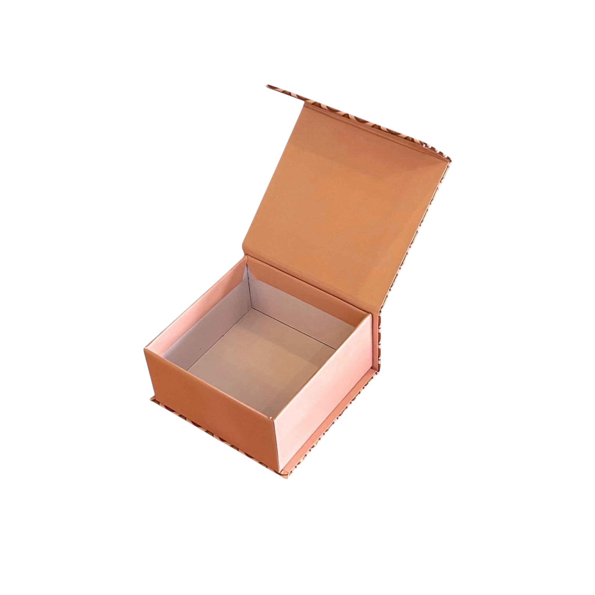 Lavish Giftz Designer Rose Gold Magnetic Hamper Box (4x4x2 inch)