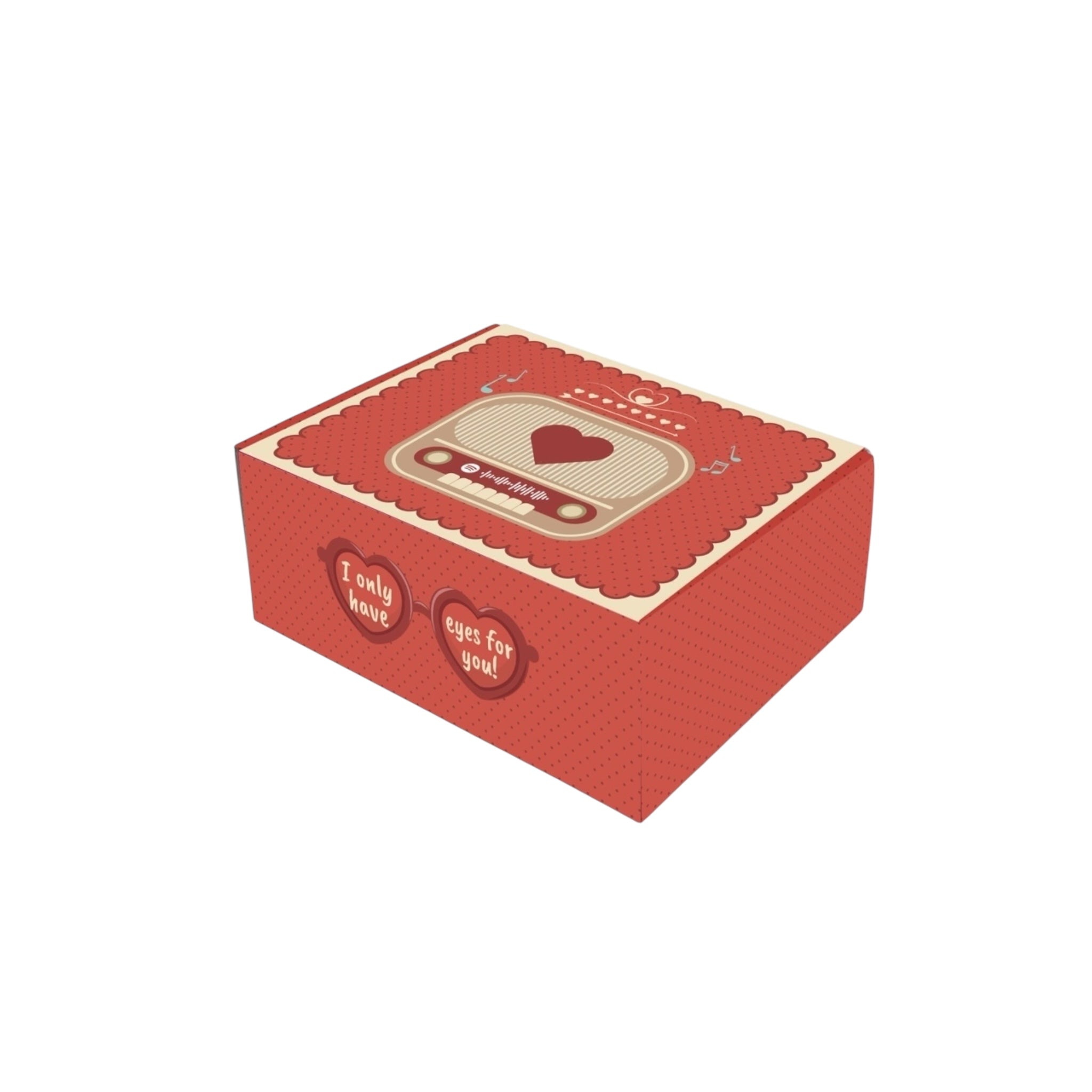 Lavish Giftz Designer Corrugated Hamper Box for Someone Special (4.5x4.5x2”) - Red