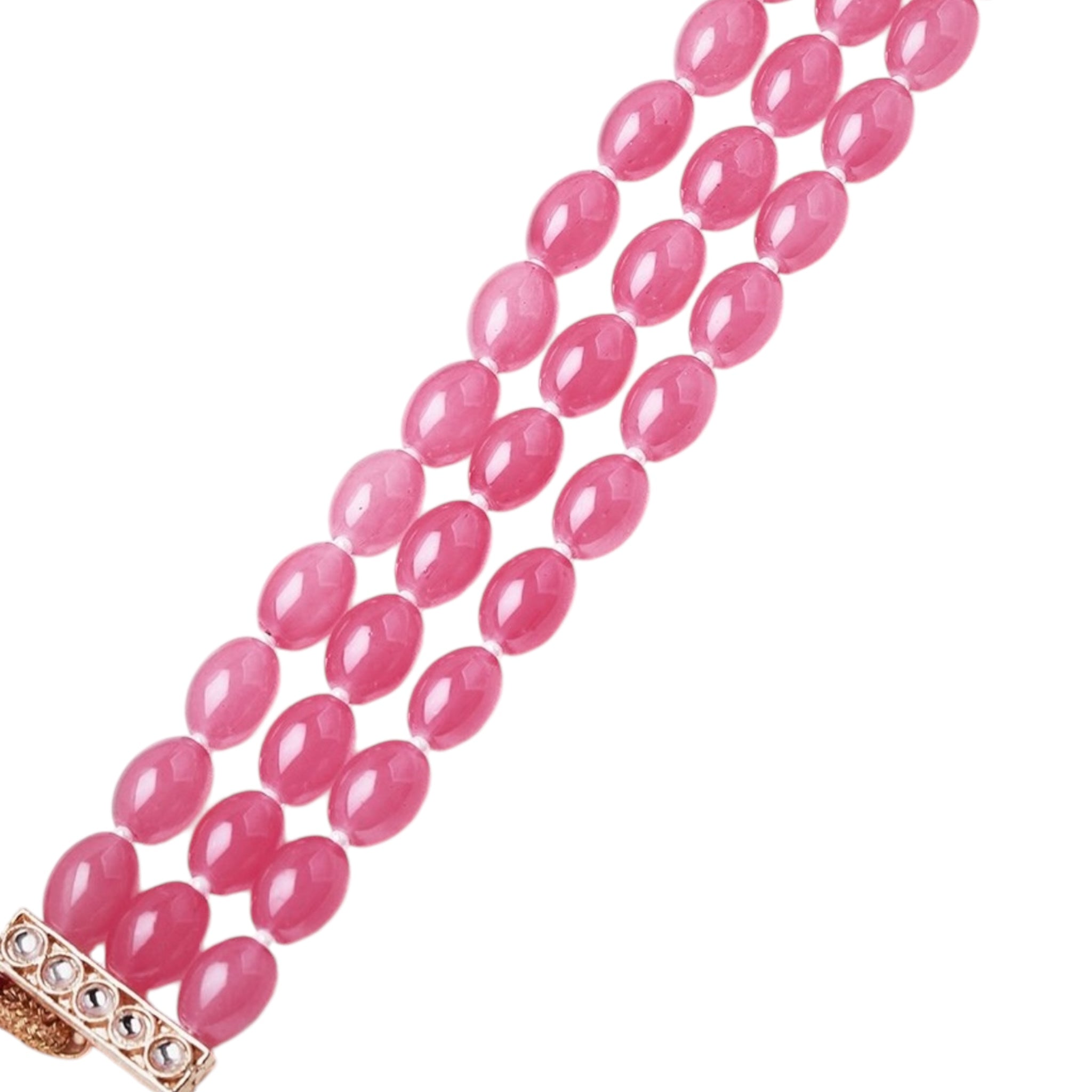 Lavish Giftz Pink Beads Choker Necklace