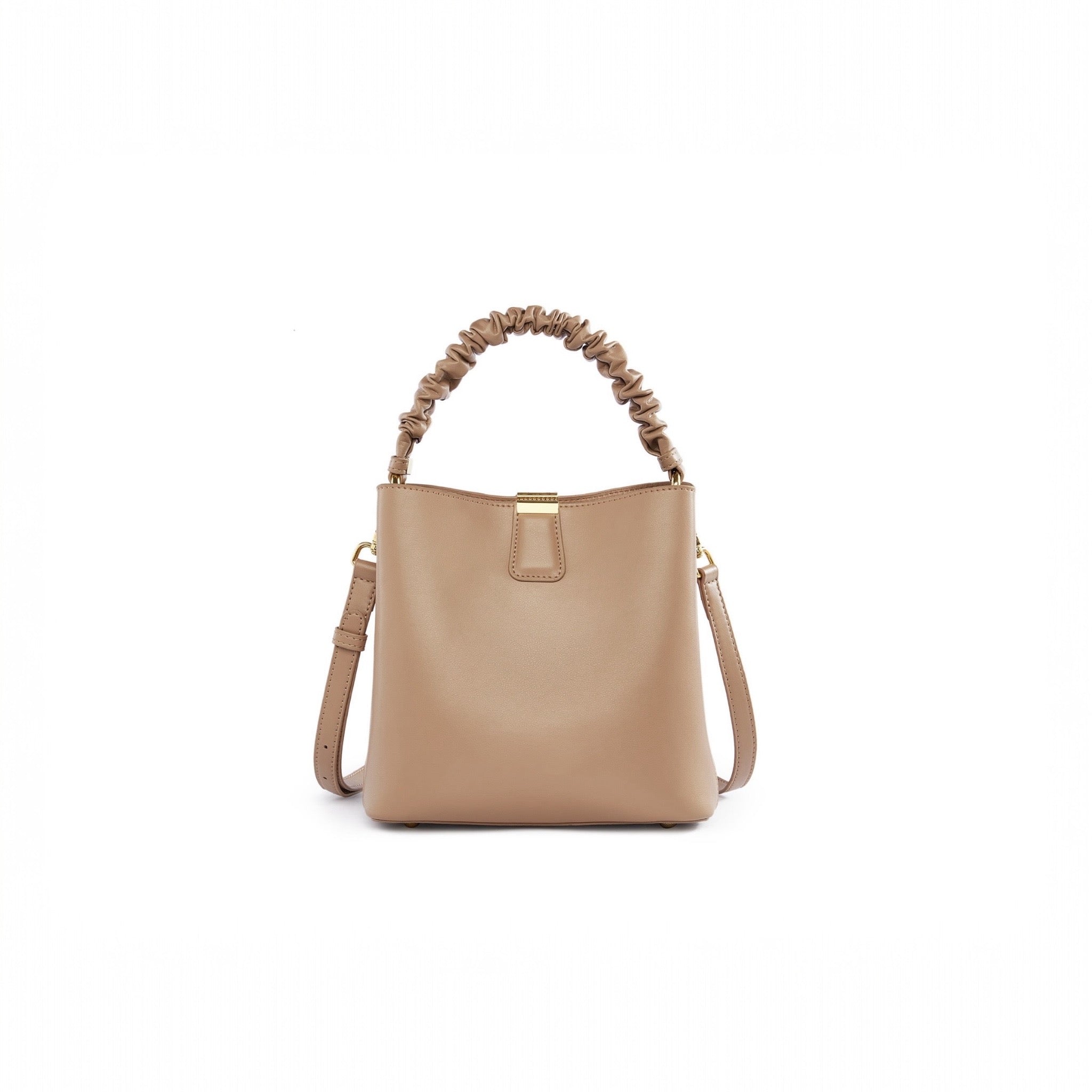 Lavish Giftz Pure Leather Beige Classic Handbag