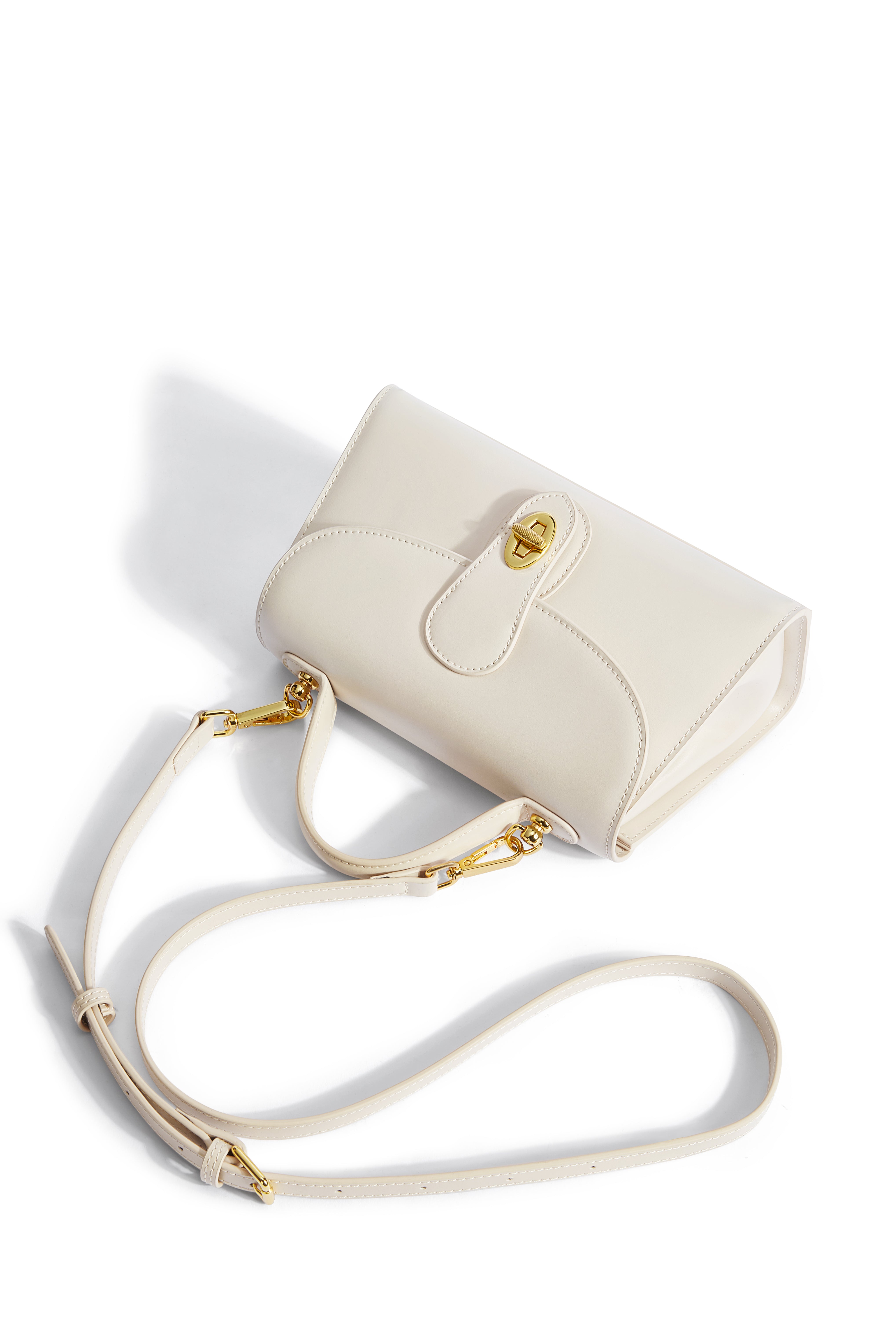 Lavish Giftz Pure Leather Lily White Luxe Handbag