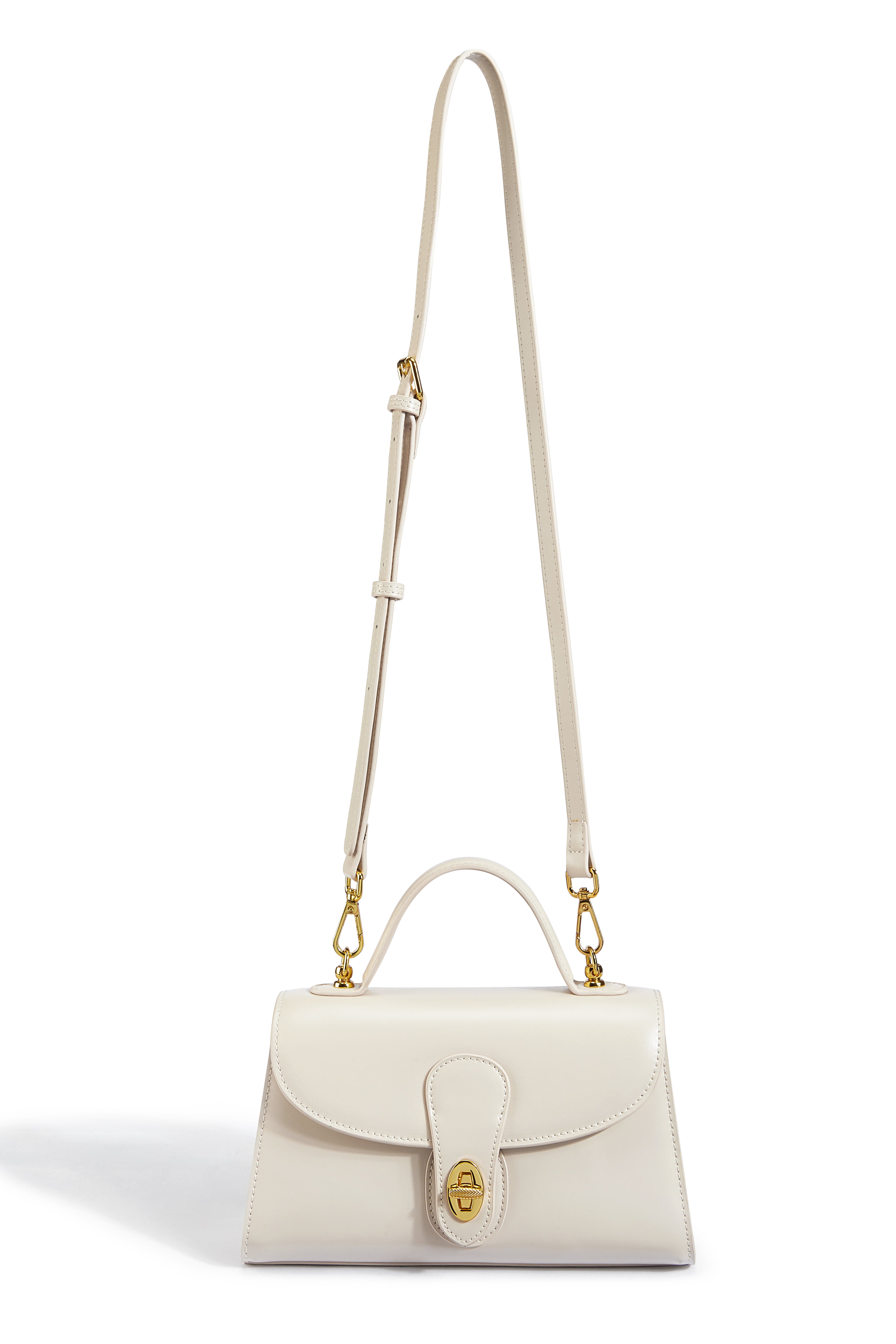 Lavish Giftz Pure Leather Lily White Luxe Handbag