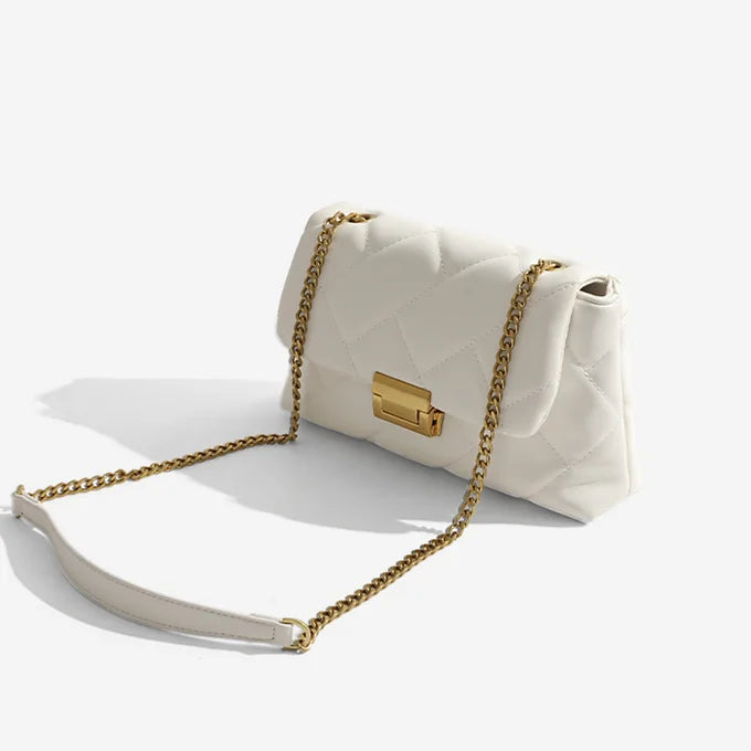 White Quilted Crossbody Bag