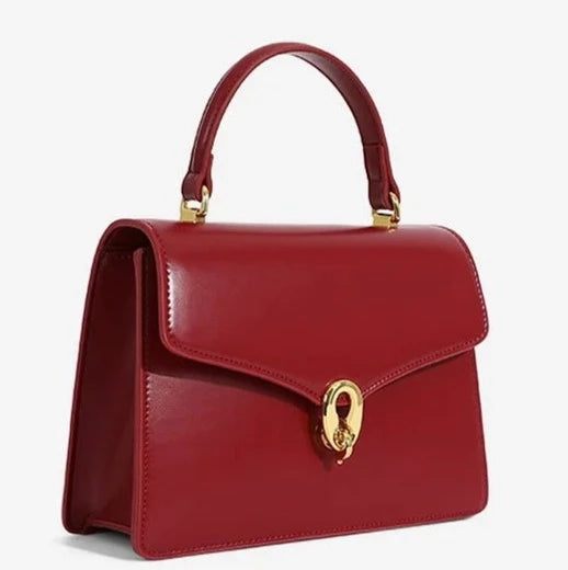 The Ultra Feminine Top-Handle Red Satchel Bag