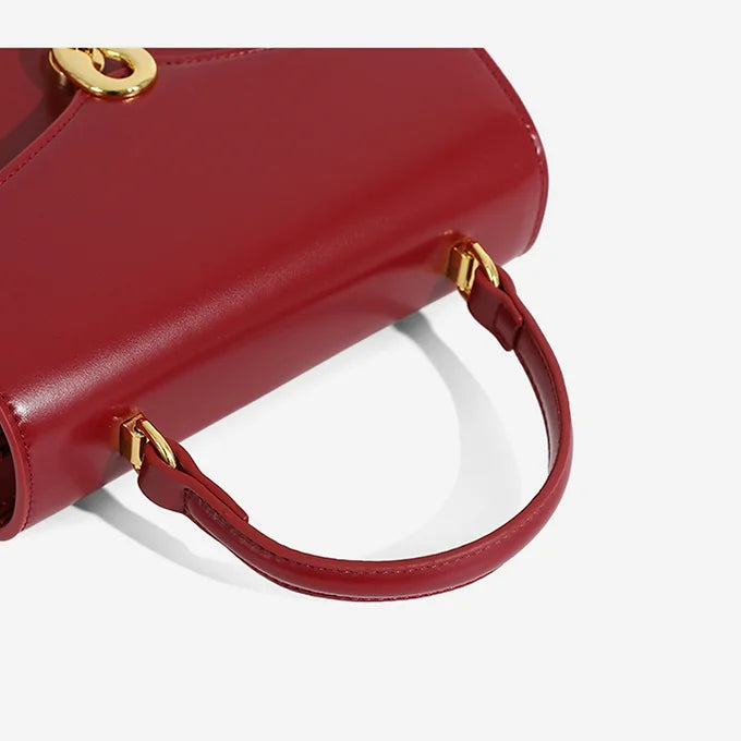 The Ultra Feminine Top-Handle Red Satchel Bag