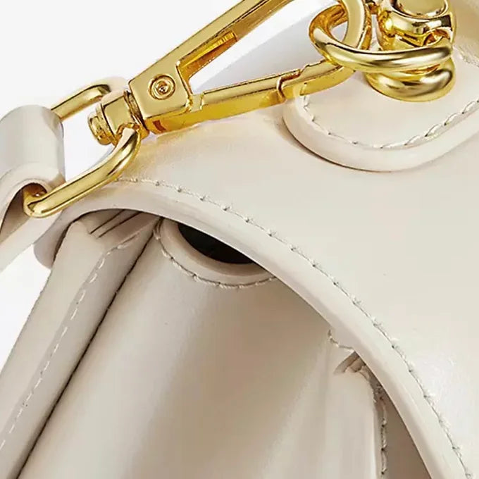 Lavish Giftz Pure Leather Lily White Luxe Handbag